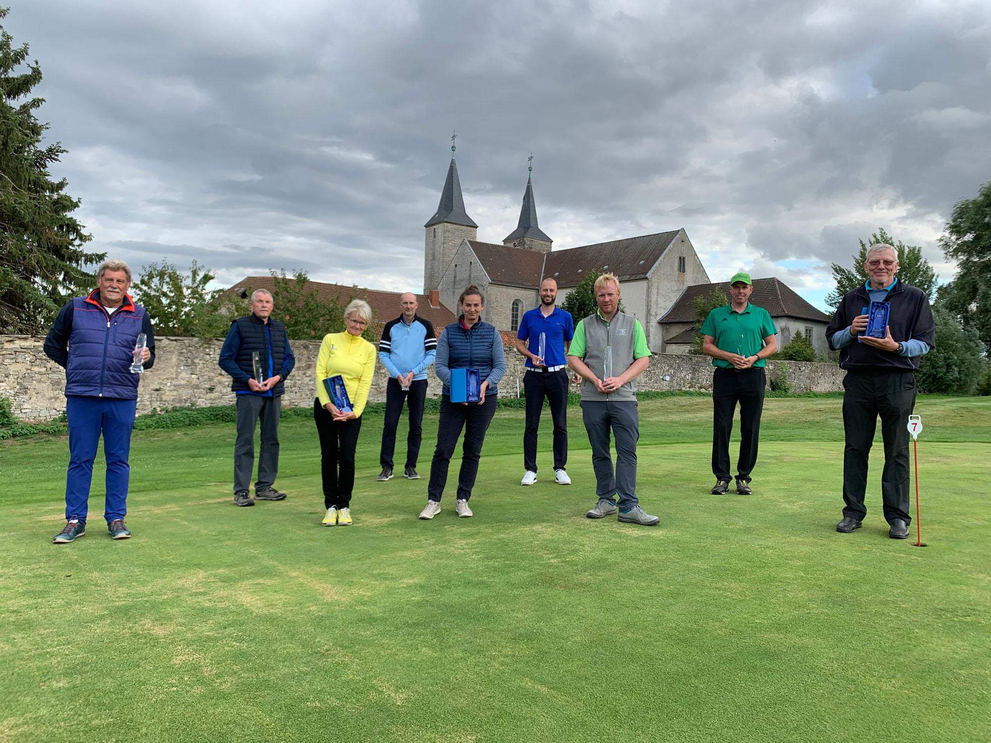 Sieger und Platzierte der Clubmeisterschaft 2020 im GLC St. Lorenz mit Coronaabstand
